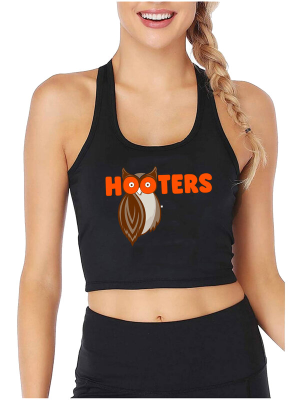 Spoon And Fork Cliparts Hooters Graphics Sexy Slim Crop Top Women's Funny Naughty Tank Tops Street Fashion Cotton Camisole