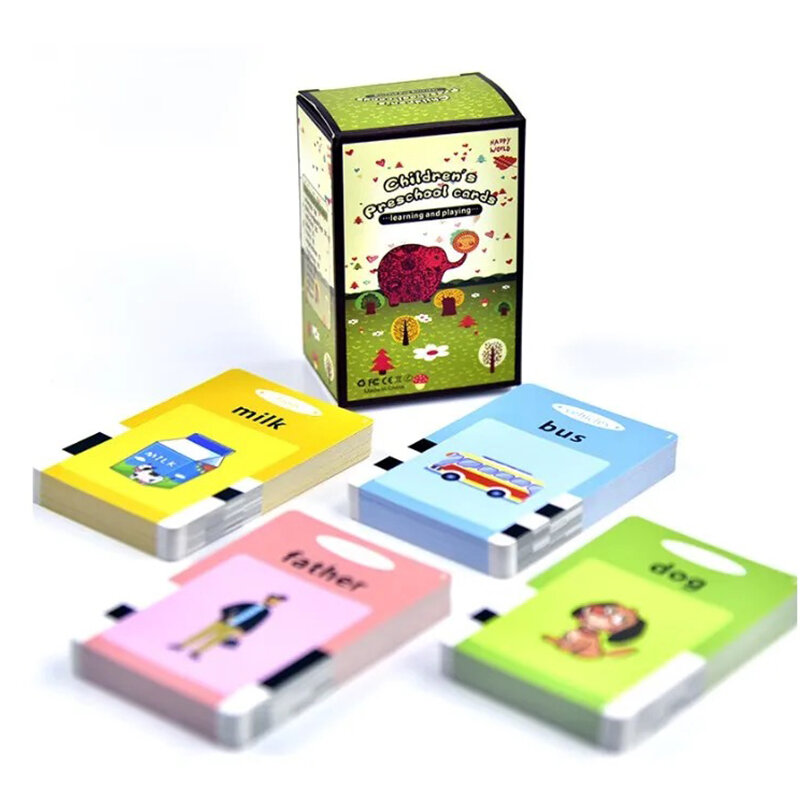Educação Infantil Electronic Flash Card Machine, Kindergarten Kids, Audio Book, aprender palavras inglesas, Gadget Toys