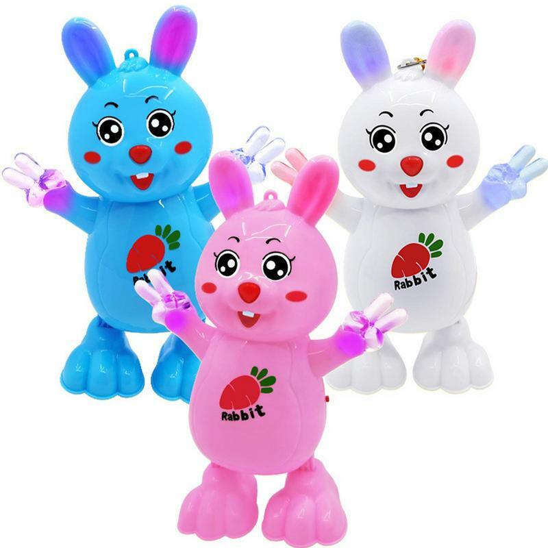 전기 토끼 장난감 새로운 춤 토끼 장난감 음악과 조명 재미 스윙 토끼 조기 교육 완구 어린이를위한 생일 선물