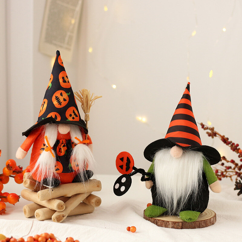 Criativo Halloween Doll Bar Decor, DIY Pumpkin Ghost, Witch Pendant, Scary Kids Gift, Decoração de Natal para Casa