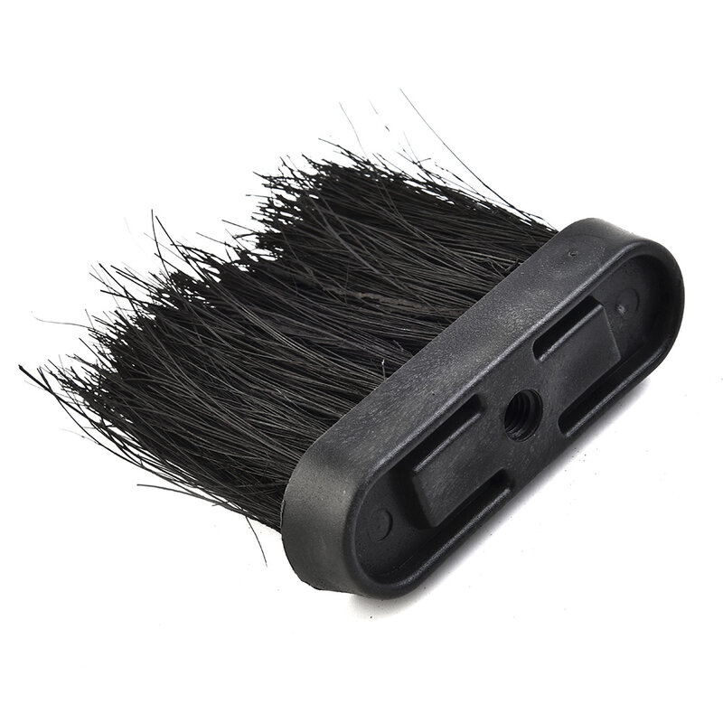2pcs Black Replacement Companion Oblong Brush Head Fireplace Fire Hearth Fireside Refill With Plastic Handle Stoves Accessories