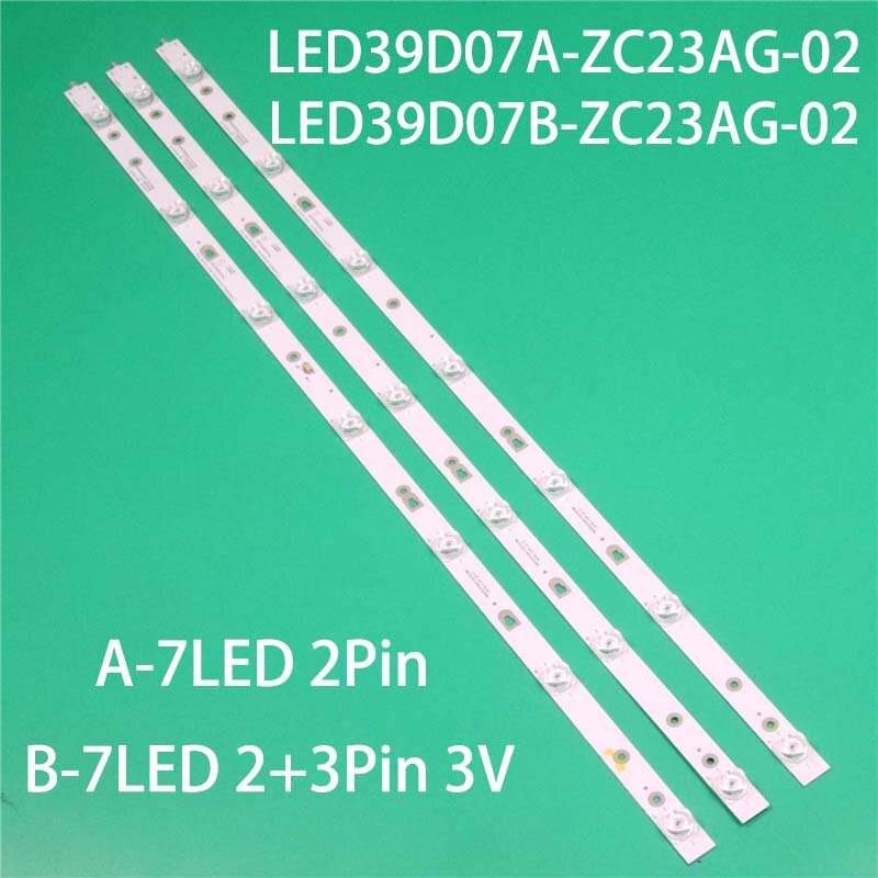Strip lampu latar LED UNTUK Haier 40A6 Bar LED39D07A/LED39D07B-ZC23AG-02 PN:30339007036(7) Kit pita untuk Doffler Bands 40DF49-T2