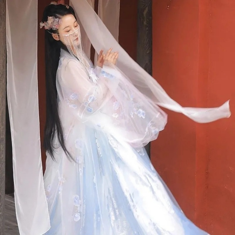 Китайский старинный костюм для женщин, модель 2022 в пол, стандартное китайское платье Hanfu, подарок на день рождения и Рождество