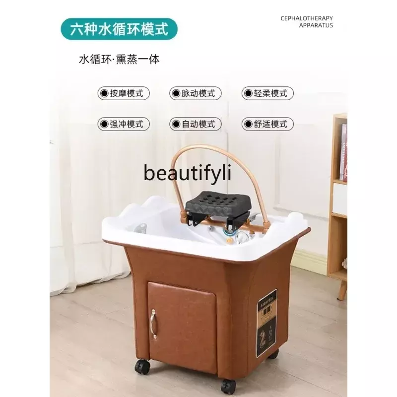Water Circulation Head Massager Can Be Connected to the Water Shampoo Chair Movable Head Treatment Basin Fumigation Spa Spa Spa