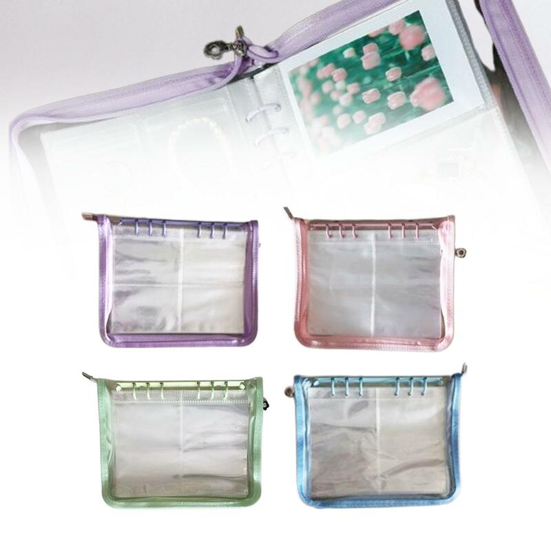 Jewelry Travel Organizer Case Transparent Jewelry Storage Book Ring Binder Jewelry Bags Clear Zipper Pouch Bag for Necklaces