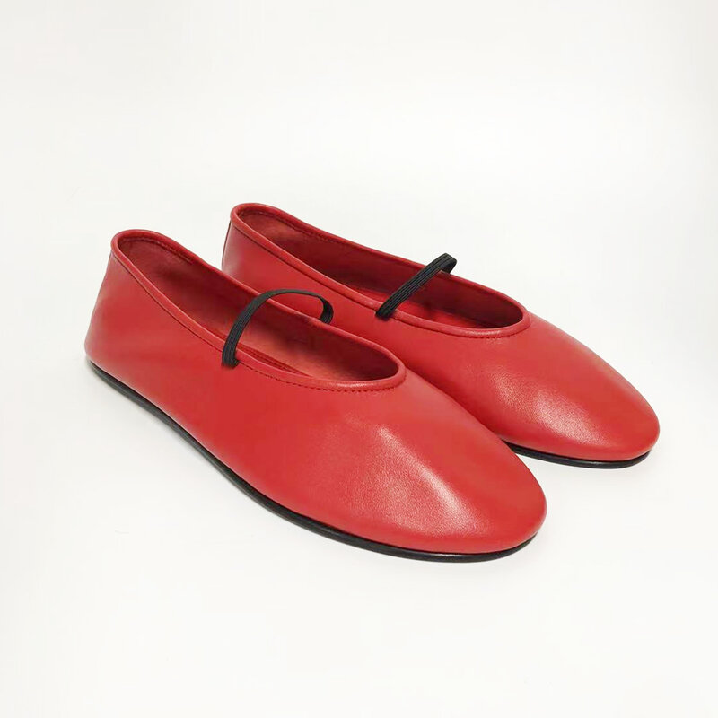 여성용 암소 가죽 발레 플랫 슈즈, 블랙 하이 퀄리티 패션 디자인, 메리 제인 발레리나 편안한 신발, 2023