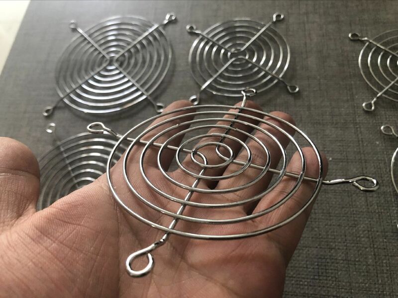 2PC Silvery Metal Wire Finger Guard 40mm 50mm 60mm For CPU Fan DC Fan Grill Guard Protector Nickel Plated Metal Mesh