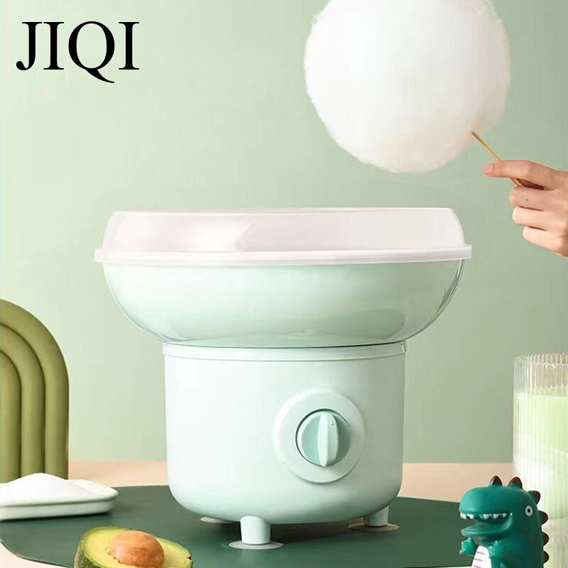 JIQI-Electric Cotton Candy Maker para Crianças, Mini Açúcar Portátil, Fairy Floss, Marshmallow Machine, Presentes DIY, 110V, 220V, UE, EUA