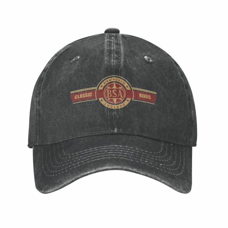 Classic BSA Biker Baseball Cap Retro Distressed Cotton Motorcycle Snapback Hat for Men Women Outdoor Running Golf Caps Hat