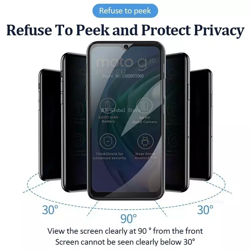 Pellicola protettiva per la Privacy per Motorola X30 S30 G9 G10 G20 G22 pellicola salvaschermo per Moto G30 G31 G41 G50 G51 G71 Edge 30 20 E32