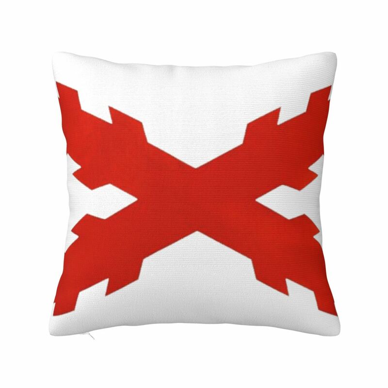 Квадратная подушка с крестом бордового цвета испанской империи для дивана