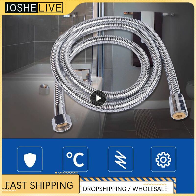 Il condotto dell'acqua cromato fornisce accessori per tubi dell'acqua del bagno della casa del tubo flessibile durevole del soffione della doccia in acciaio inossidabile