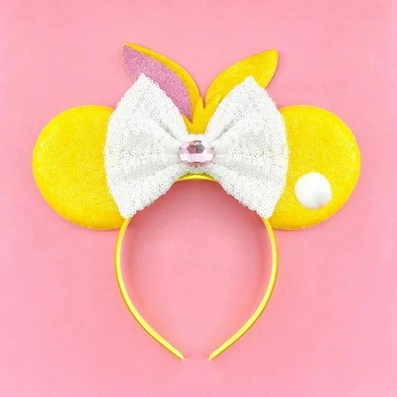 Mickey Mouse Ohren Stirnbänder für Mädchen Gänseblümchen Ente Haar bänder Donald Ente Kopf bedeckung Erwachsene Frauen Bögen Haarschmuck