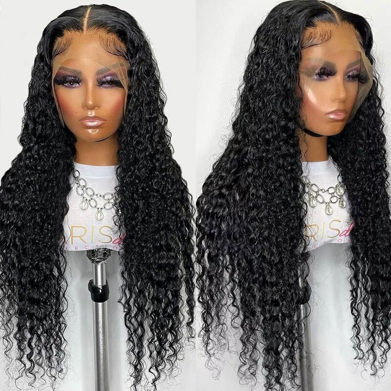 Soft 26“ 180Density Long Kinky Curly Lace Front Wig For Black Women BabyHair Black Glueless Preplucked Heat Resistant Daily Wig
