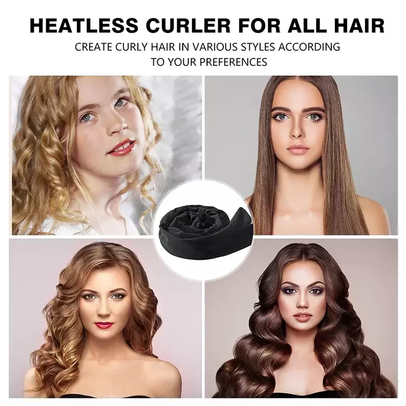 Heatless Curling Rod Headband No Heat Hair Curlers Ribbon Lazy Hair Rollers Silk Curls Sleeping Soft Headband Hair Styling Tools