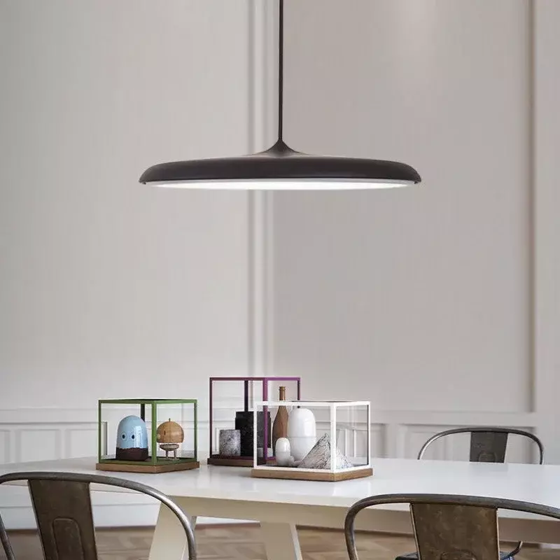 UFO Logam Led Liontin Cahaya Desain Seni Modern Suspensi Bulat Lampu Gantung Dalam Ruangan Nordik Dapur Ruang Makan Dekorasi Rumah