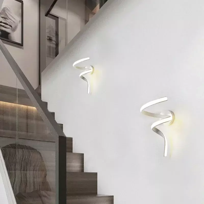 Lampu Dinding LED Modern untuk ruang tamu latar belakang kamar tidur lorong samping tempat tidur tangga dalam ruangan dekorasi rumah tempat lilin perlengkapan kilau