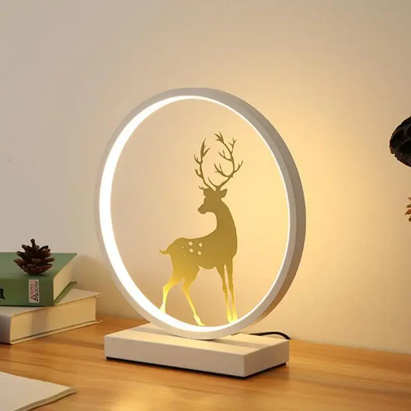 Lampe LED télécommandée créative de style nordique, lampe de chevet, maison, hôtel, étude, chambre à coucher, cadeau, décoration