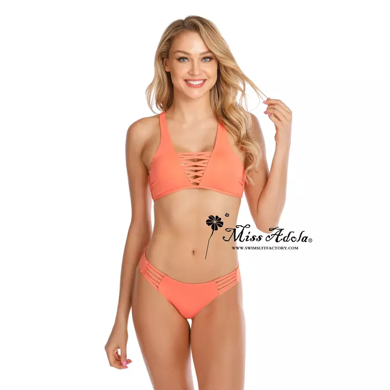 Donsignet New Summer Sexy Beach Strap Triangle Bikinis Woman Elastic Print Swimsuit Bikini Set Suit Bikini Mujer Brazilian