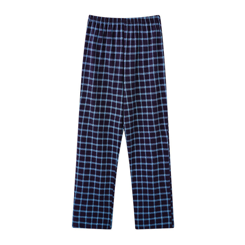 Pijamas de algodón a cuadros para hombre, pantalones de dormir para primavera y verano, talla grande 4XL