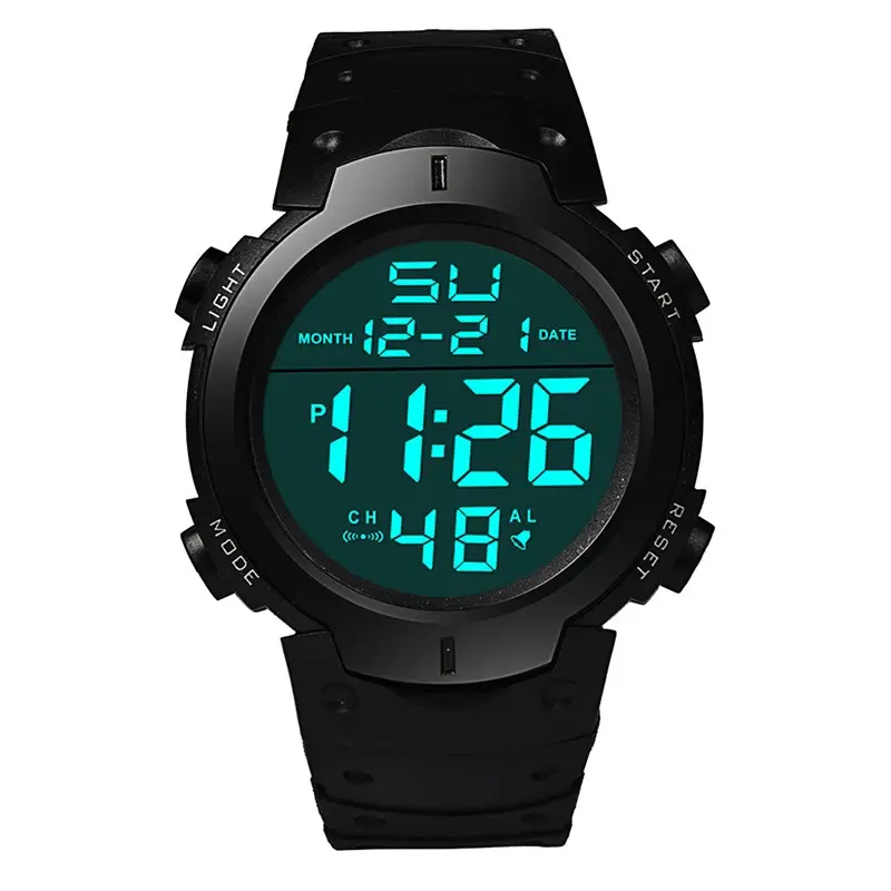 Męski sportowy LED zegarki topowej marki męski zegar cyfrowy wielofunkcyjny gumowy mężczyzna Fitnes sportowiec czasomierz elektroniczny zegarek Reloj
