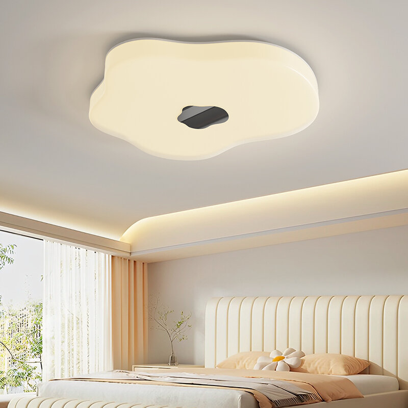 โคมไฟติดเพดานสีโครเมี่ยมที่ทันสมัย Master หลอดไฟ LED ห้องนอน pelindung Mata เรียบง่ายโคมไฟห้องเด็กไฟตกแต่งห้องนอน