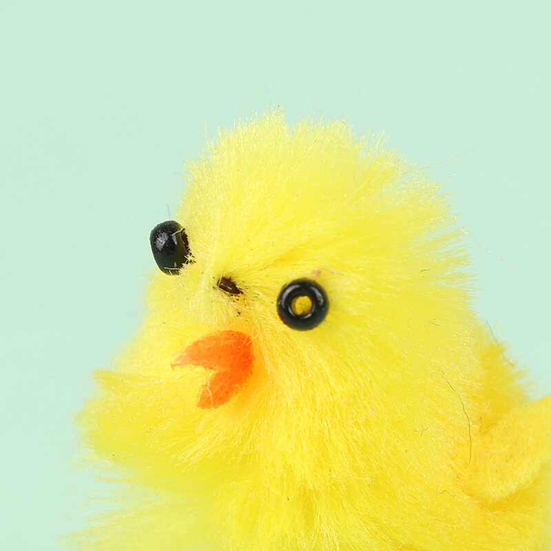 Mini polluelos de Pascua de 60 piezas para niños, juguete de decoración de Pascua amarilla, decoración de primavera para el jardín del hogar, recuerdos de fiesta y regalos
