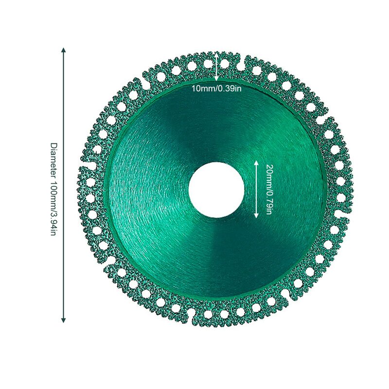 Lama per sega da taglio multifunzionale composita 100mm lama per sega ultrasottile disco da taglio per vetro per piastrelle di ceramica per utensili per smerigliatrice angolare