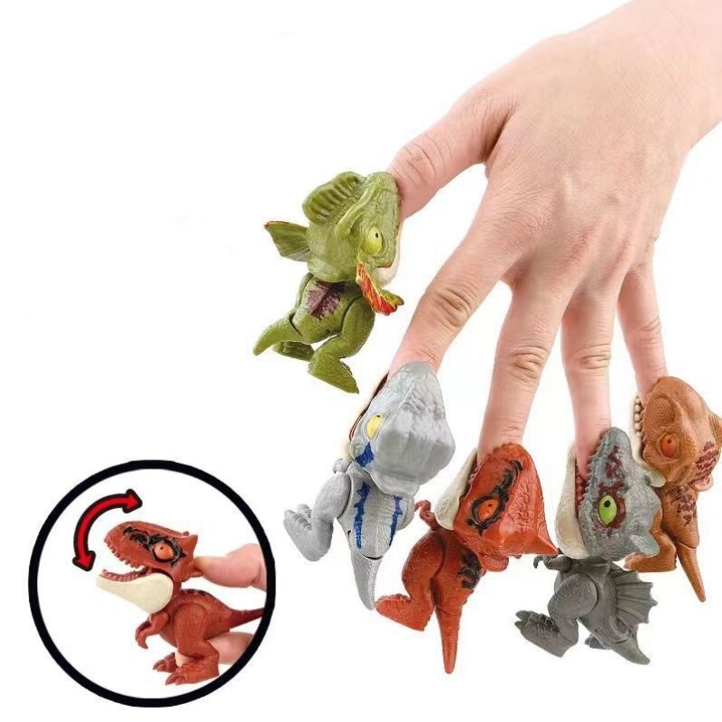 Vinger Dinosaurus Lastig Tyrannosaurus Model Bijten Hand Fidget Mosasaurus Jurassic Dino Speelgoed Voor Kinderen Dino Beweegbare Gewrichten Gift