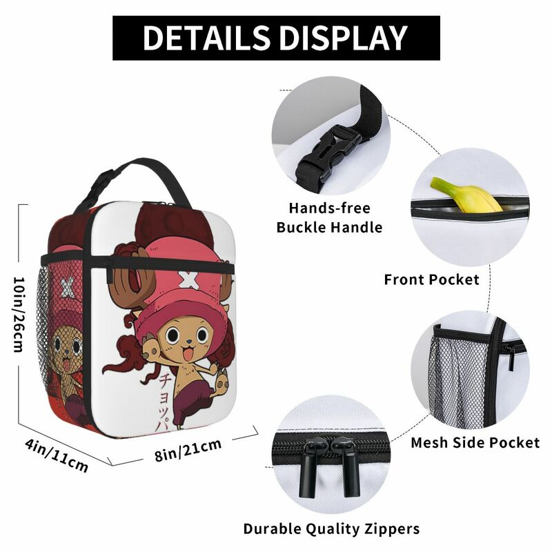 Tony Chopper-bolsas de almuerzo de una pieza, Tote de almuerzo aislado, bolsa térmica impermeable, bolsas de Picnic reutilizables para mujer, trabajo, niños