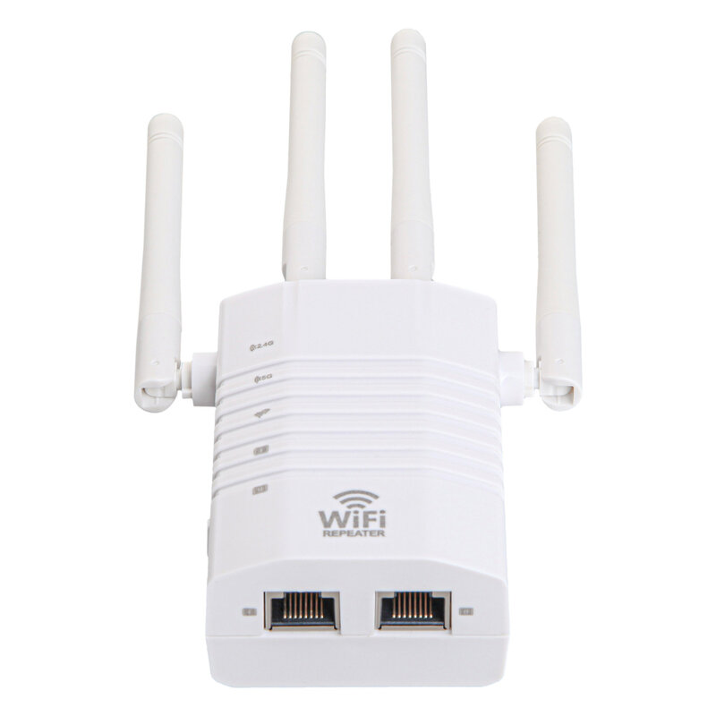 موسع واي فاي ثنائي النطاق ، مقوي إشارة ، مكرر لاسلكي ، 2.4 GHz ، نطاق wi-fi ، التوصيل في المنزل ، 1200Mbps
