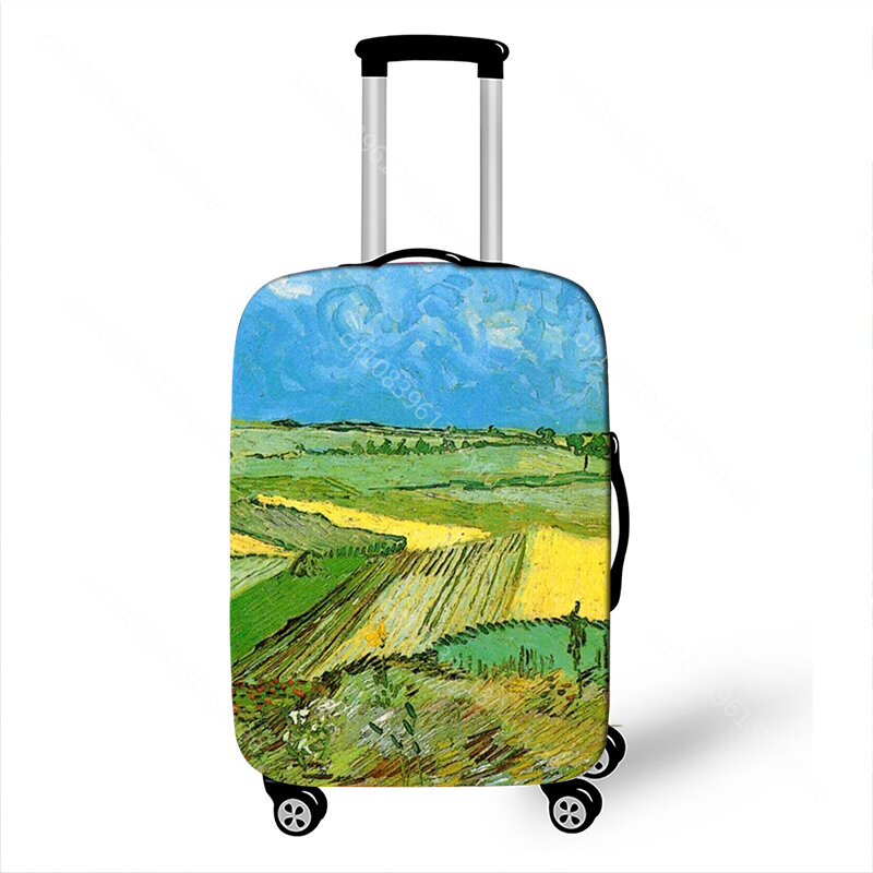 Oil Painting Starry Night By Van Gogh Luggage Cover Sunflower Cafe In Arles Travel Suitcase Covers Trolley Case Protective Cover