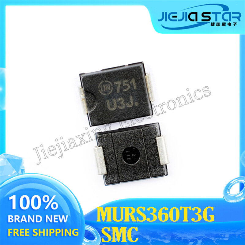 MURS360T3G pieza Mark U3J MURS360 SMD SMC, recuperación rápida/diodo de alta eficiencia, electrónica 100% nueva y Original