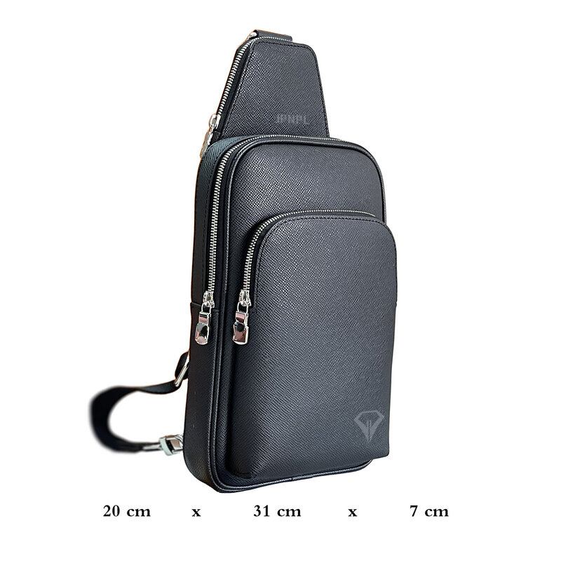 Мужская черная кожаная нагрудная сумка, классические модные сумки для телефона, водонепроницаемая Повседневная поясная сумка для выхода