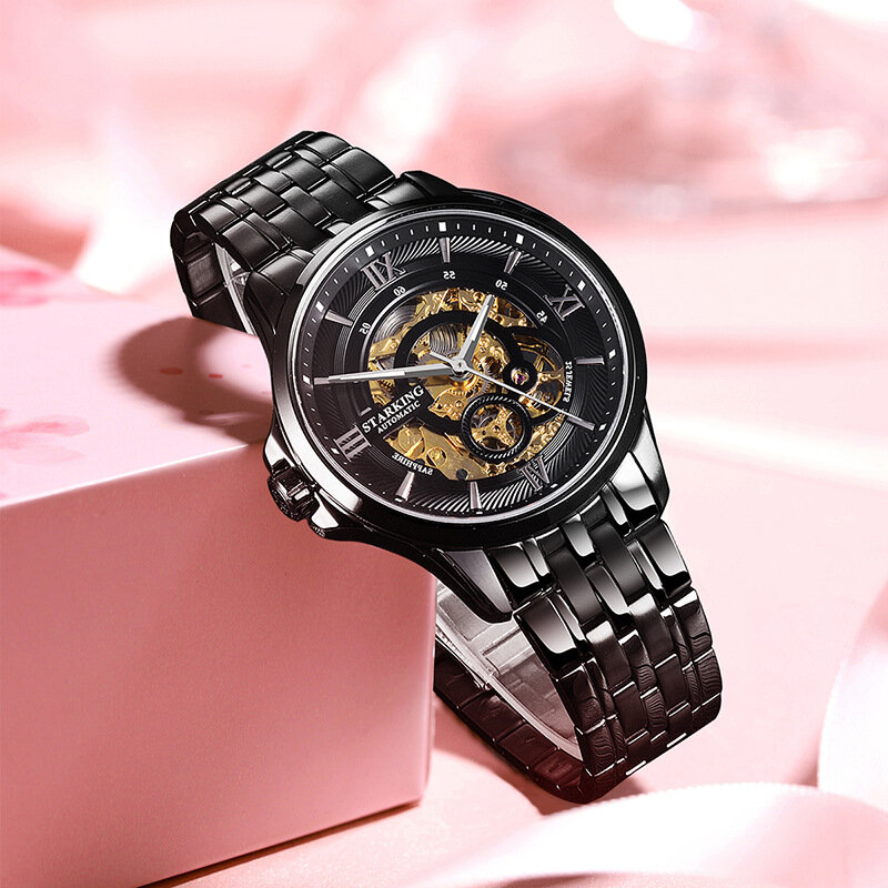 スターキング-女性用の高級機械式時計,バレンタインデー用のバレンタインデーギフト,卸売,クロスボーダー