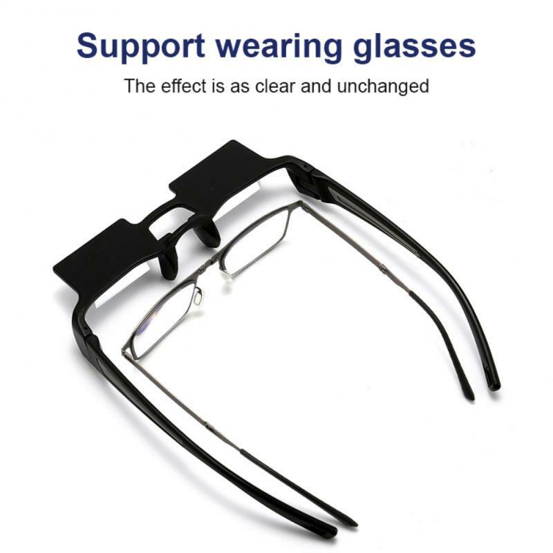 Ultralekkie leniwe okulary leżące oglądając telewizję poziome lusterko do czytania okulary pełnoklatkowe leżące czytanie specjalne praktyczne okulary