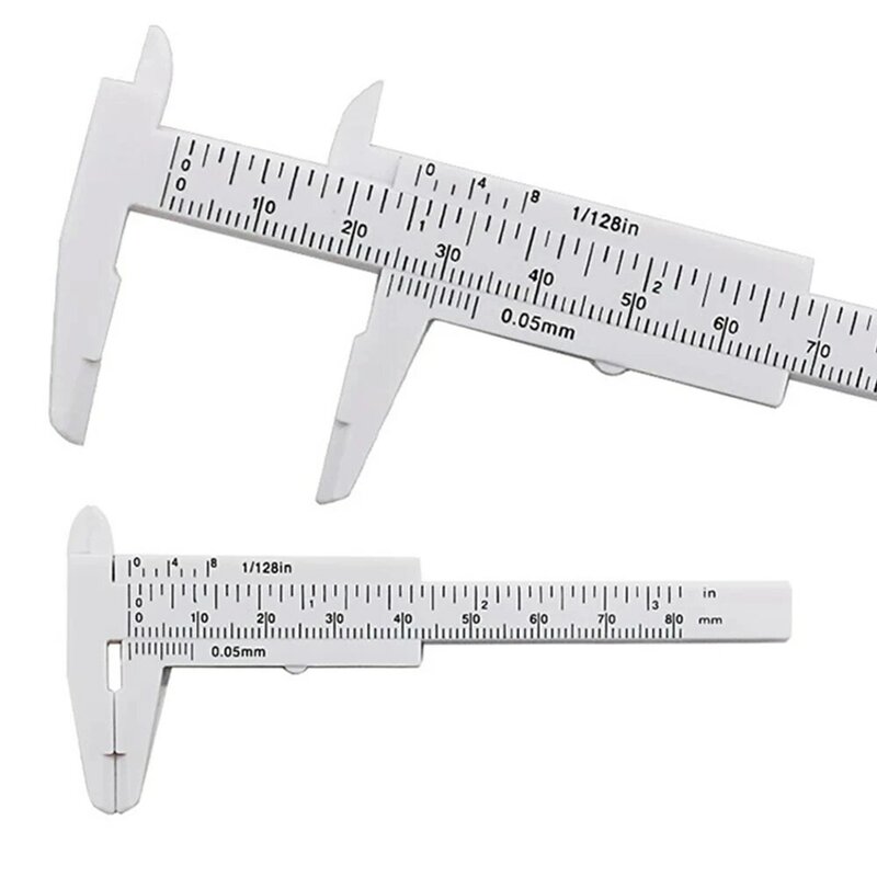 Herramienta de medición de Calibre Vernier, cintas de medición de equipo Universal, regla de plástico deslizante de 0-80mm, nuevo