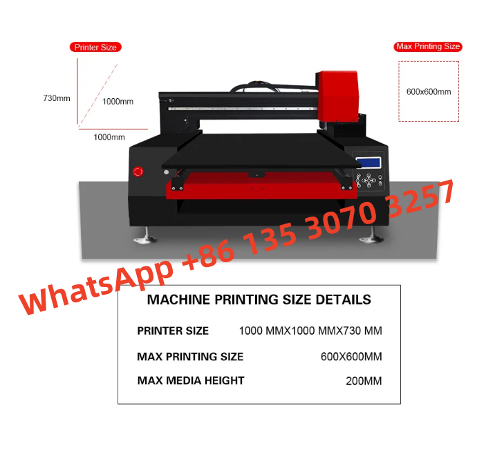 Penawaran khusus CX-6060UV Printer Flatbed UV ukuran A2 600*600mm