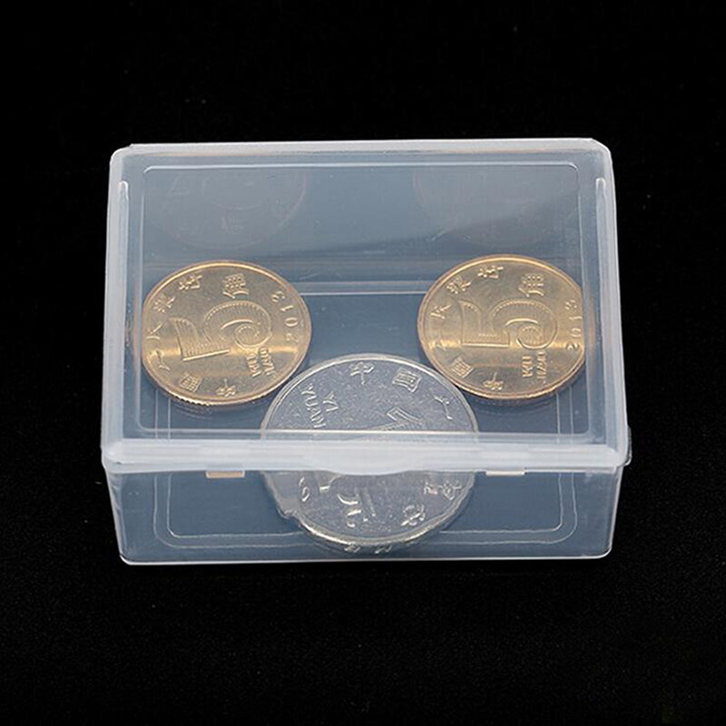 1pc 플라스틱 뚜껑 보관 상자 컬렉션 동전 쥬얼리 케이스 저장소 지우기 컨테이너 홈 스토리지 케이스