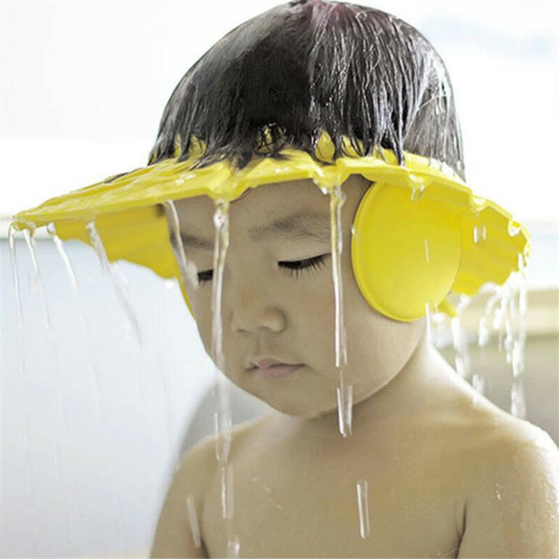 Безопасная мягкая шапка для купания и мытья волос для детей