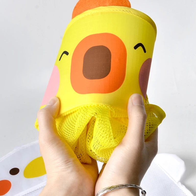 New Baby Bath Toys Cute Duck Mesh Net Toy Storage Bag Strong with Suction Cups Bath Game Bag Bathroom Organizer Water Toys