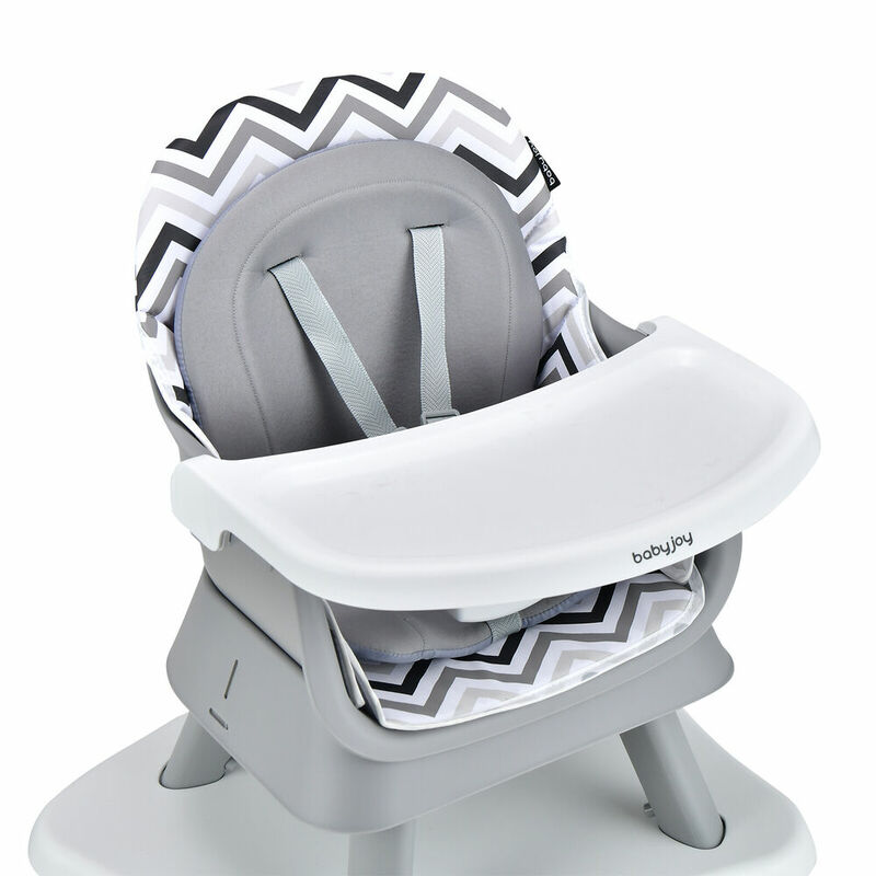 Babyjoy Kursi Tinggi Bayi 6-In-1 Kursi Makan Dapat Dilipat dengan Setrip Baki Yang Dapat Dilepas