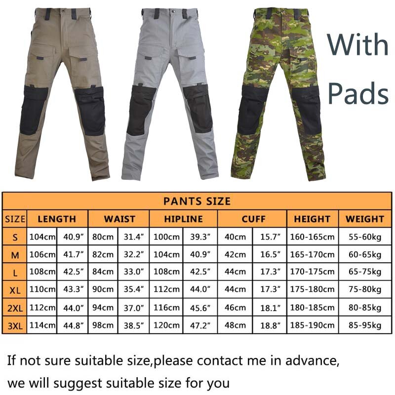 HAN WILD-pantalones de caza al aire libre para hombre, pantalón táctico militar de camuflaje, pantalones Cargo de combate, ropa de senderismo Airsoft