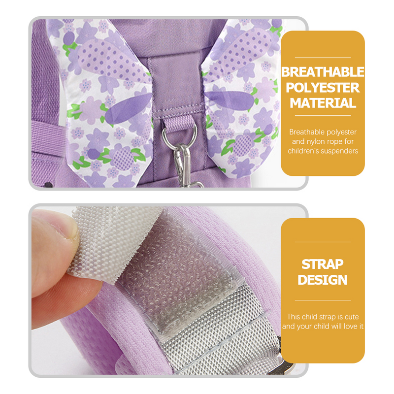 Kisangel Travel Backpack Toddler Backpack Leash Butterflies Design Anti Lost Child Wrist Link Safety Harness Infant Assistant