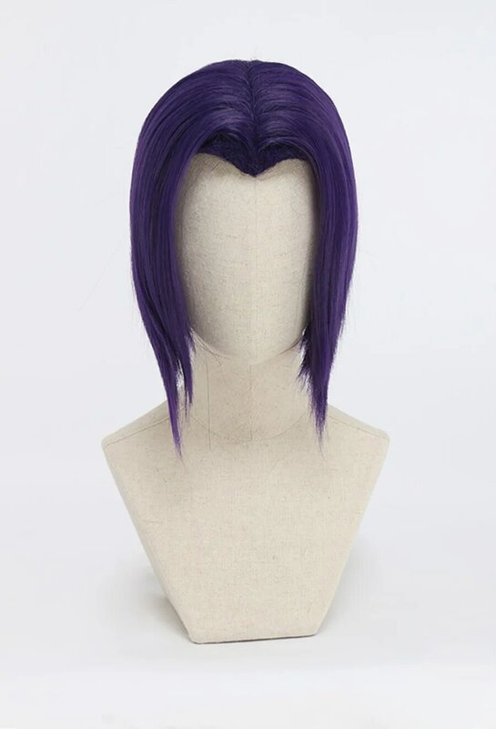 Short Purple cosplay wig for Super Heroine Raven