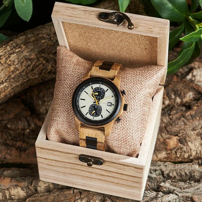 NEW ARRIVAL! BOBO BIRD Fashion Men's Watches, 2 Sub Dial Chronograph, Date Display, Support OEM Customized Dropshipping