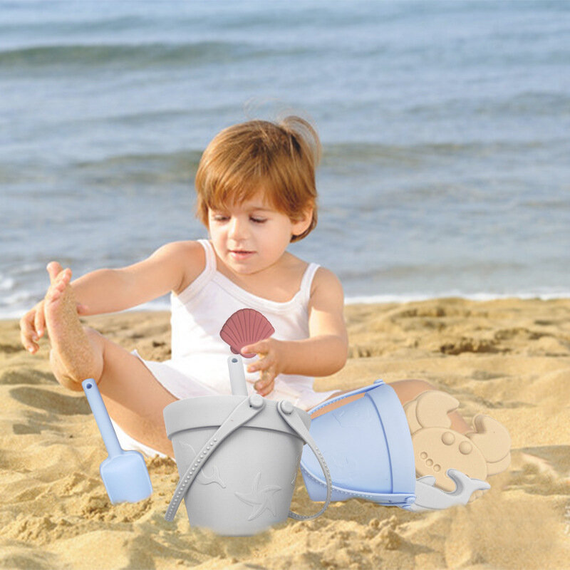 Morbido Silicone giocattoli da spiaggia accessori estate mare genitori-bambini gioco interattivo gioco d'acqua scavare sabbia giocattolo modello animale