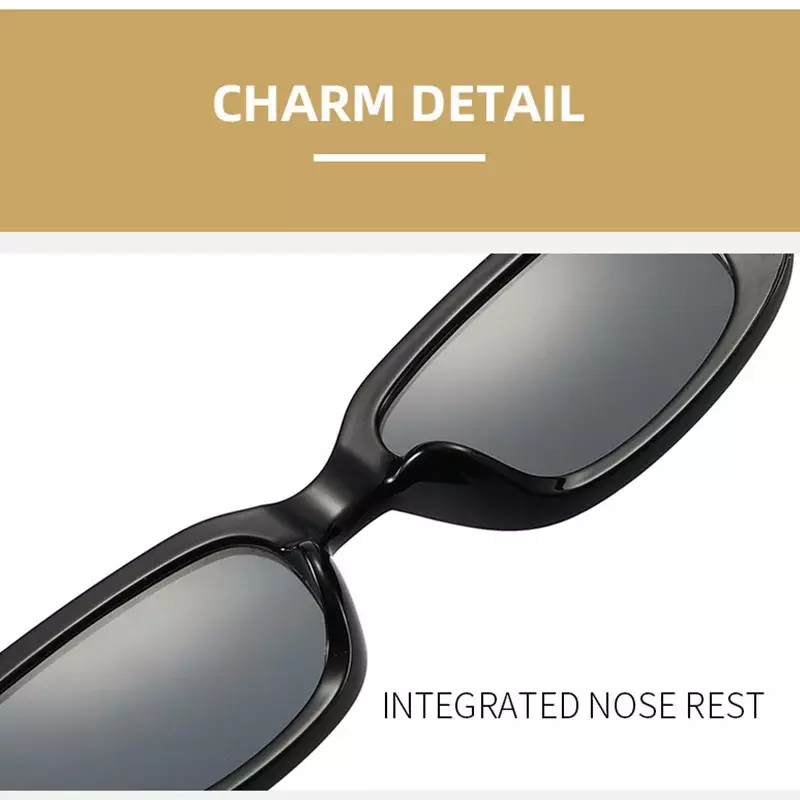 แว่นกันแดดทรงรีสไตล์วินเทจสำหรับผู้หญิงใหม่แว่นกันแดดทรงสี่เหลี่ยมขนาดเล็กหรูหราแว่นตา UV400 oculos de Sol
