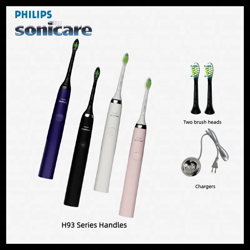 Philips Sonicare-cepillo de dientes de una sola mano serie H93 con 2 Philips Diamond Clean, cargador de cepillo de dientes