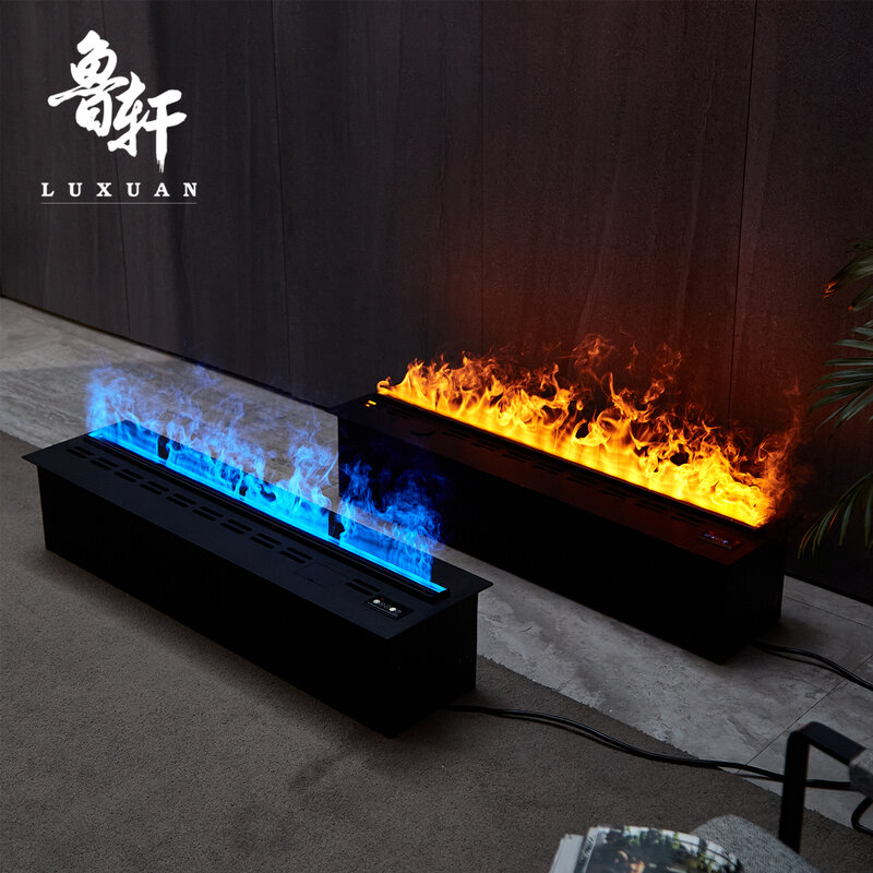 Home Simple Decoration Fireplace Simulation Flame Colorful Fireplace Intelligent Voice Control 3D Atomization Fireplace